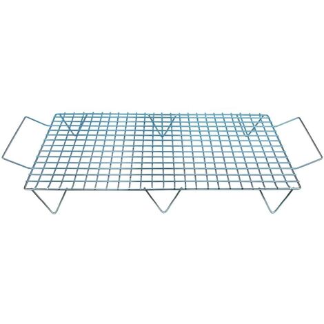 Grille barbecue à rôtir legumes et viandes en Zinc coloris Gris - 89 x 52 cm