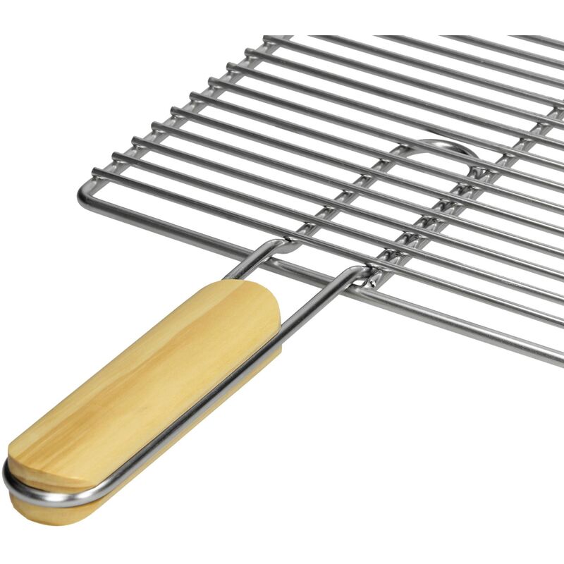 Grille barbecue BBQ 54 x 34 cm en acier inoxydable avec ECD Germany Grille de Barbecue en Acier Inoxydable 54 x 34