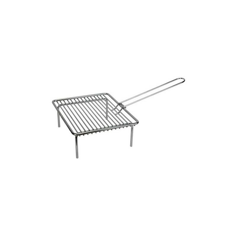 Grille Barbecue pour foyer fermé Sur pieds 30 x 25 cm Lot de 2 poignées en bois pour grille de barbecue: