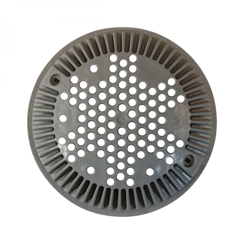 Hayward - Grille bonde de fond anti vortex de piscine - Gris clair - WGX1048EGRE