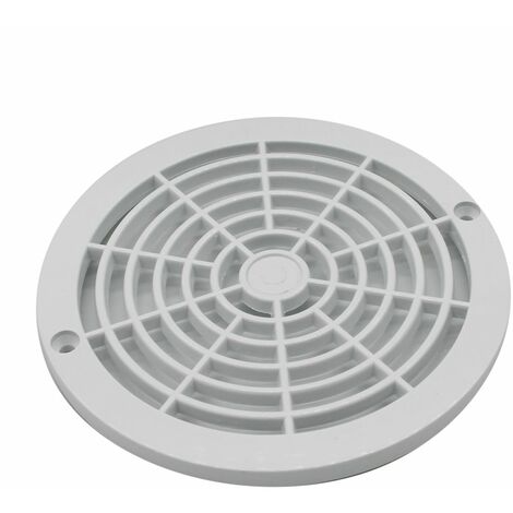 Grille bonde de fond ronde pour piscine - Diam 18,5 cm - Blanc - Linxor