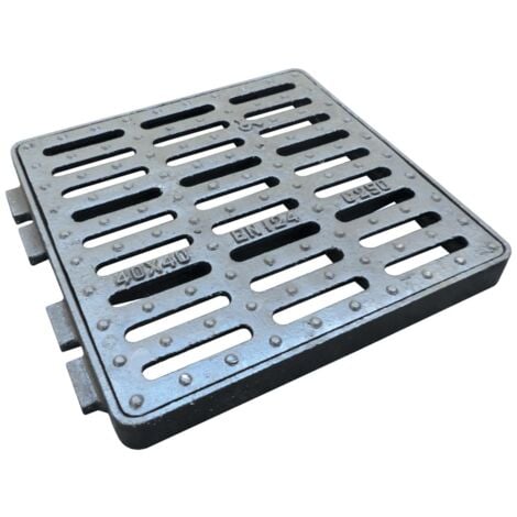 Grille + cadre en fonte C250 pour regard 400x400mm - Fitt - Noir - Fonte