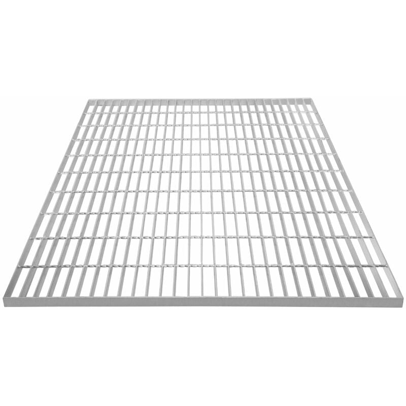 Monster-shop - Grille Caillebotis Acier Galvanisé 1000mm x 1000 mm - Min 260gr/m² Maille 32 x 100mm Grillage Revêtement Sol Passerelle Passage