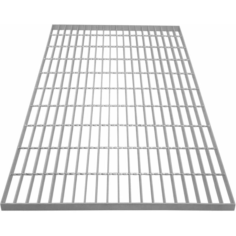 Monster-shop - Grille Caillebotis Acier Galvanisé 1000mm x 700 mm - Min 260gr/m² Maille 32 x 100mm Grillage Revêtement Sol Passerelle Passage Voiture