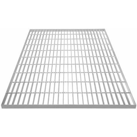 Grille Caillebotis Acier Galvanisé 1000mm x 900 mm - Min 260gr/m² Maille 32 x 100mm Grillage Revêtement Sol Passerelle Passage Voiture -  Capacité 900KG - Résistant à la Corrosion EN ISO 1461