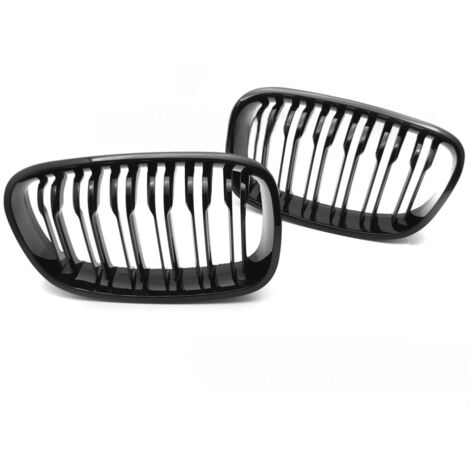 Grille calandre BMW serie 1 F20/F21 de 2011 a 2014 Noir brillant Double Barres-42561737