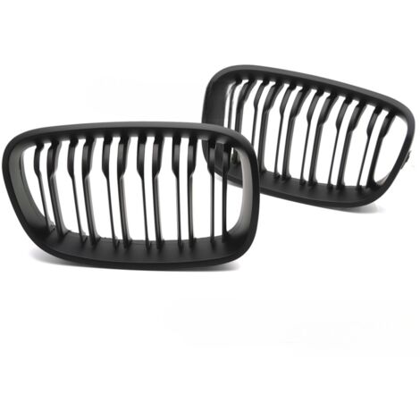 Grille calandre BMW serie 1 F20/F21 de 2011 a 2014 Noir Mat Double Barres-42561750