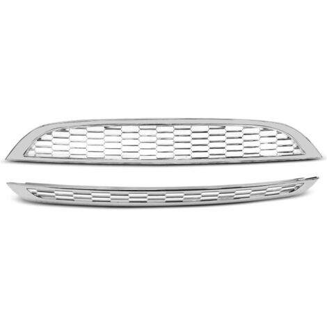 Grille calandre Mini Cooper 01-06 R50/R53 look S chrome-27318133