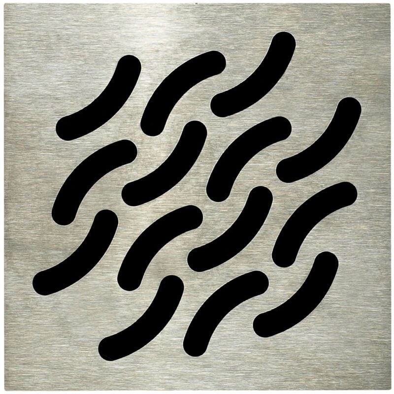 Lazer - Grille carrée 130 x 130 mm Wave pour Isotanche