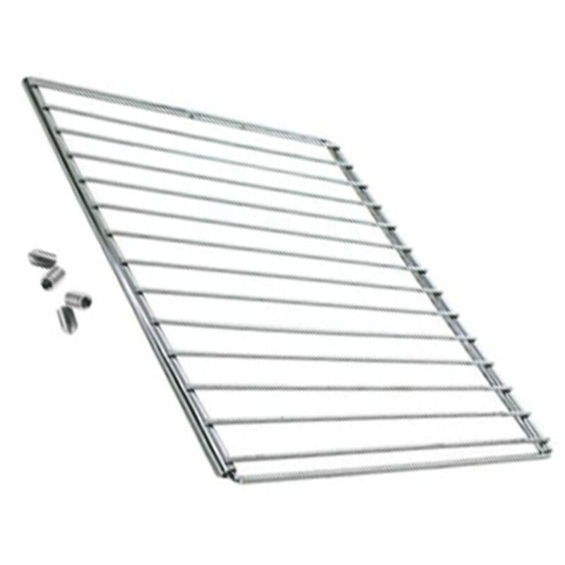 Grille chromée L 350X470 mm extensible 350X750 mm avec vis encastrée et clé de montage