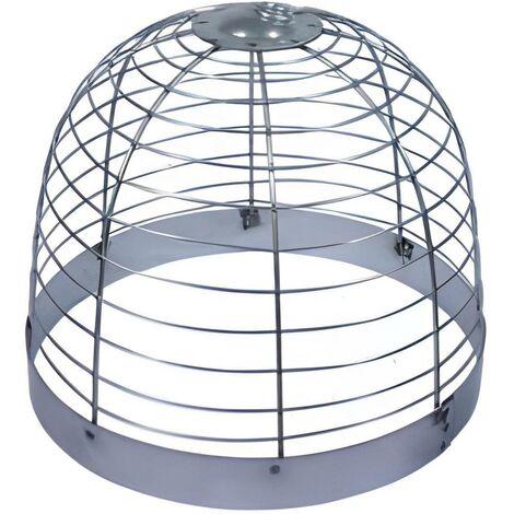 Grille cloche galvanisée pour brasero coloris Gris - Ø 36 x Hauteur 30 cm