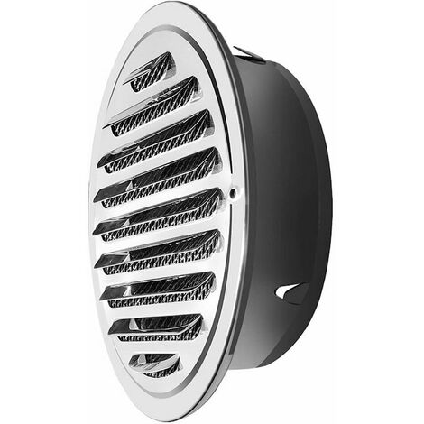 Grille d'aération 120 mm Circulaire en Acier inoxydable Grille de Ventilation Vent Cap avec Filet Couvercle pour Hotte de Cuisine - MODOU