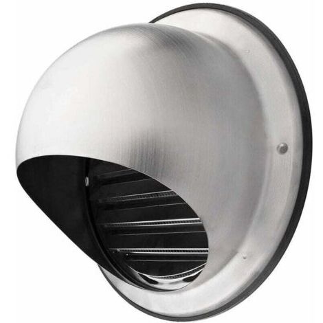 Grille d'aération 120 mm Grille d'aération en acier inoxydable de haute qualité Grille d'aération extérieure avec moustiquaire Protège la façade et empêche l'entrée d'air froid