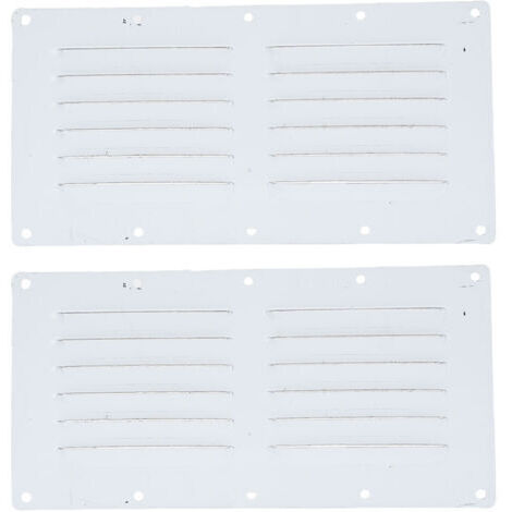 Grille d'aération à persiennes 2 pièces, Panneau de Ventilation rectangulaire estampé en Acier Inoxydable 316 avec Surface polie Miroir, pour Ouvertures de Plafond Mural