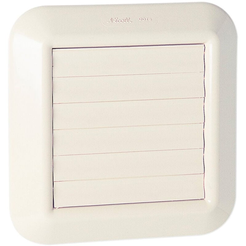 Nicoll - Grille de ventilation carrée pour hotte de cuisine ou lave linge avec sortie d'air à volets mobiles, blanc gotb