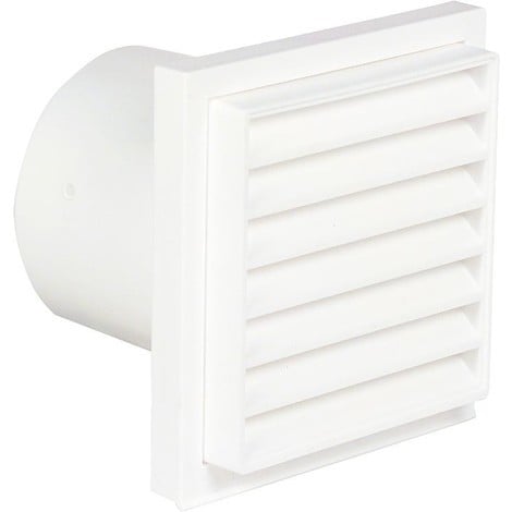 Blanc Soupape de ventilation en t/ôle d/’acier 125 mm Diam/ètre/