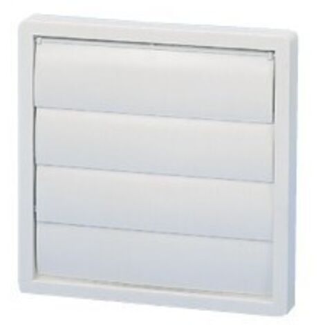 Grille d'aération blanche ø100 à volet pour sèche-linge ou vmc