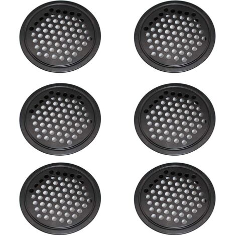 Grille d'aération en acier, grille d'aération pour placard – La grille d'aération ronde de 60 mm peut être utilisée dans le garage, la salle de bain, la chambre.
