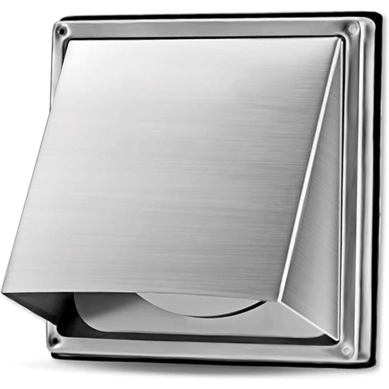 SNQ - Grille d'Aération en Acier Inoxydable -Résistante aux Intempéries avec Clapet Anti-Retour-Parfaite pour Sèche-linge,Hottes,