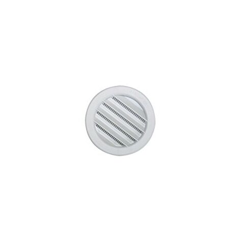 Grille d'aération encastrable PVC 100mm blanche – Passage d'air 40 cm² – Encastrement 95mm – Moustiquaire intégrée – DMO
