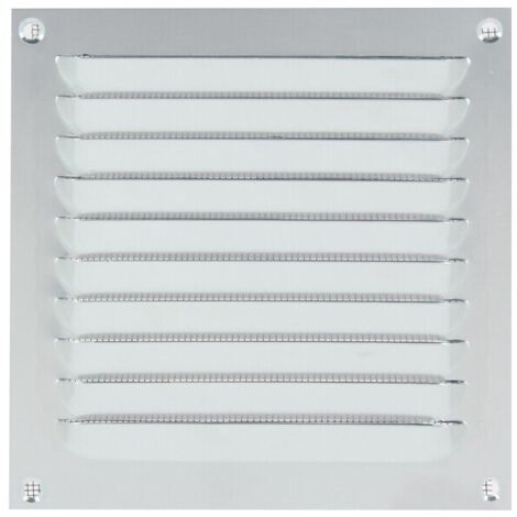 Grille d'aération estampée aluminium avec moustiquaire nylon 200 x 250 mm - RENSON VENTILATION NV