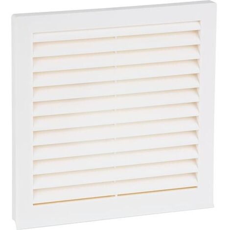 Grille d'aeration NW150 plastique blanc avec moustiquaire