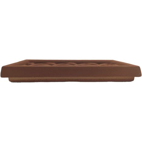 Grille d'aération rectangulaire terre cuite - 13x24 cm (Rouge)