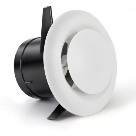 Grille d'Aération Réglable 75mm / 2.95" Plafond ou Mur, Bouche de Ventilation ABS Blanc pour Salle de Bain, Cuisine et Bureau