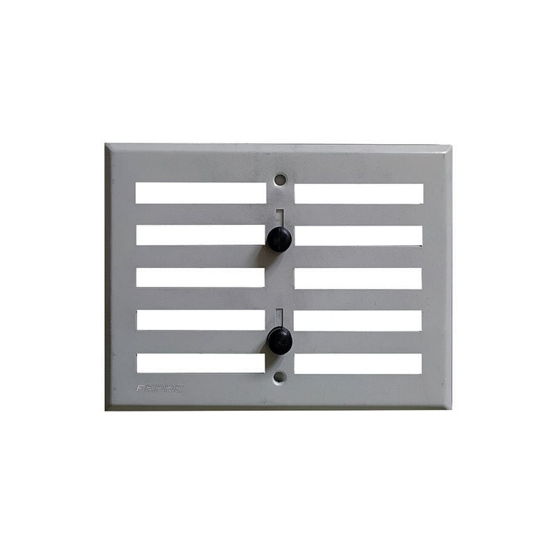 Grille d'aération réglable à visser - Aluminium argent mat 190x170