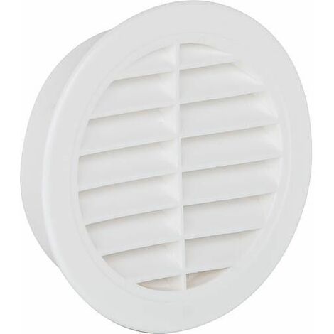 Grille d'aération avec caoutchouc Ø100mm - Acier Blanc - Anti insecte -  Winflex Ventilation