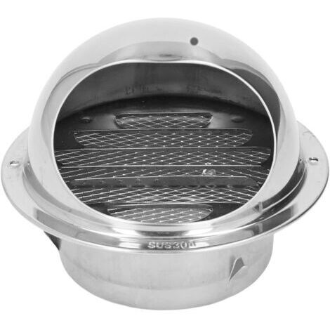Grille D'aération Ronde en Acier Inoxydable avec Maille Fine pour Aérations de Salle de Bain (100 mm/3,9 pouces)