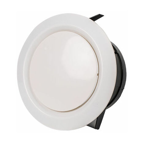 Grille d'aération ronde en plastique blanc 75-125 mm pour grille d'aération d'échappement de salle de bain avec moustiquaire