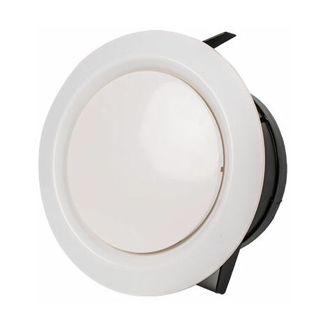 Grille d'aération ronde en plastique blanc 75 mm Pour lévacuation de l'air Grille d'aération de salle de bain avec moustiquaire ANEUR