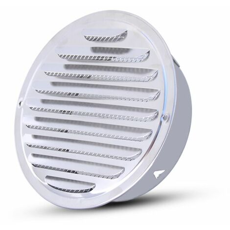 Grille D'Aération - Ronde Grille D’Aération,Acier Inoxydable Grille D'Aération Trou,Ventilation Avec Filet, Rond Grille D'Aération De Tuyau D'Échappement，Ø 100 Mm