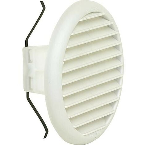 Grille de ventilation ronde réglable, 90-160 mm, maille blanche