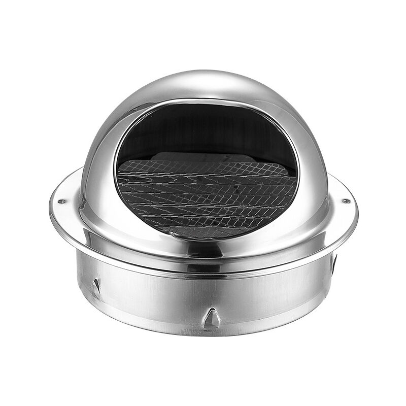 Shining House - Grille d'Aération, Ventilation Hotte Murale Ronde, Bouche de Sortie Ventilation Grille en Acier Inoxydable 304 (ø150mm)