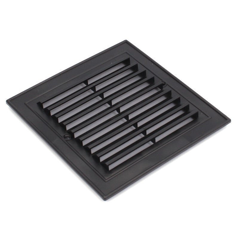 Grille De Ventilation Aeration Oblique 14x14 Plastique Noir