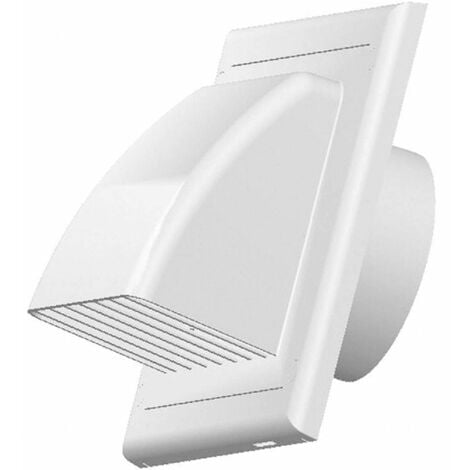 Ventilation murale couvercle de grille avec filet et obturateur 100-150  diamètre variable