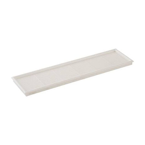 Grille ventilation en plastique renforcé moustiquaire -254 x108 mm-Blanc