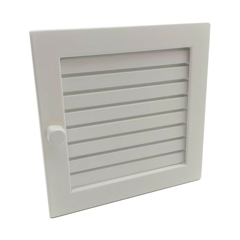 Grille d'air chaud en acier galvanisé Blanc - 20 x 20 cm