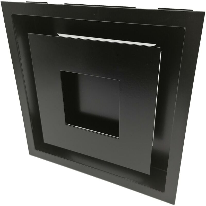 Grille d'air chaud MPR - 300 x 300 mm Noir