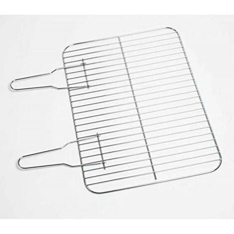 Grille barbecue 51 x 37 cm – Acier avec poignées – Compatible modèles Hawai, Colorado, Senlis, Bergamo, Roma, Indiana – Somagic
