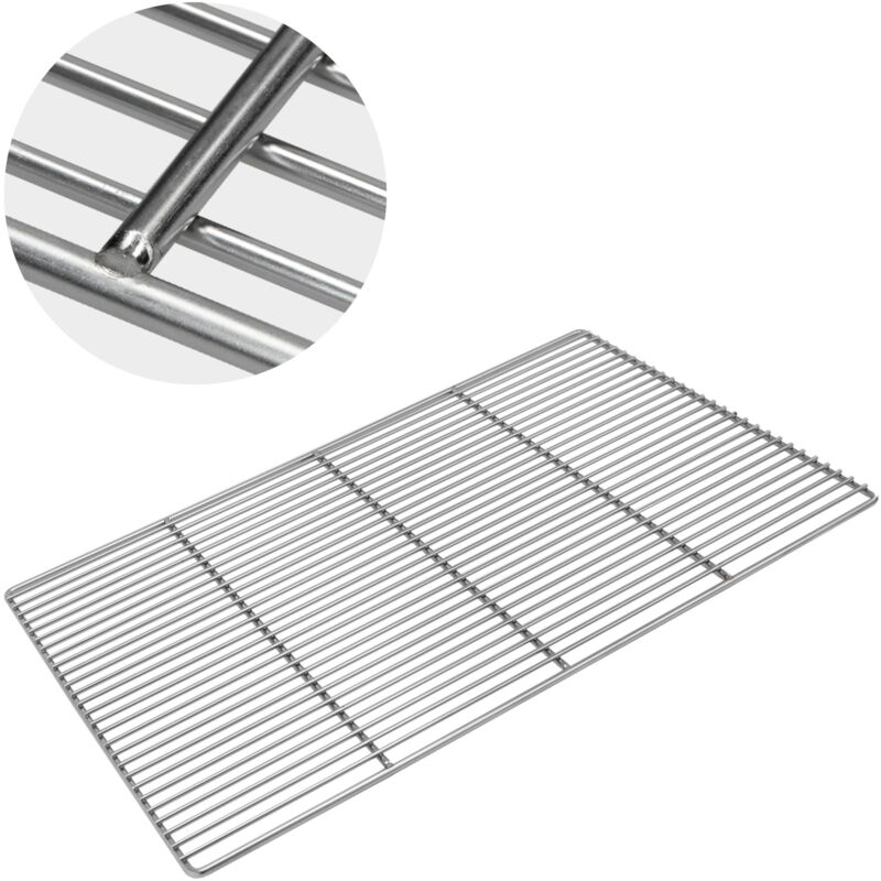 Grille de barbecue BBQ avec double manche dimension 60x40cm en acier inoxydable Grille de barbecue BBQ avec double manche dimension 60x40cm en acier inoxydable