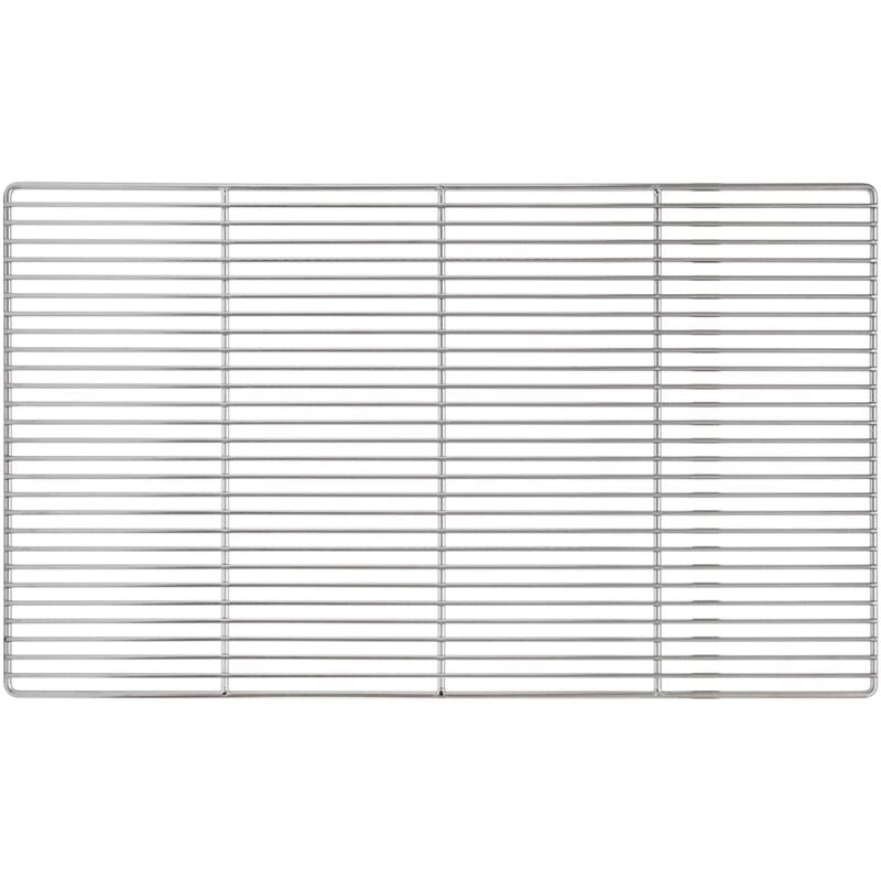 Grille de barbecue BBQ avec double manche dimension 67x40cm ECD Germany Grille de Barbecue en Acier Inoxydable 44,5 cm