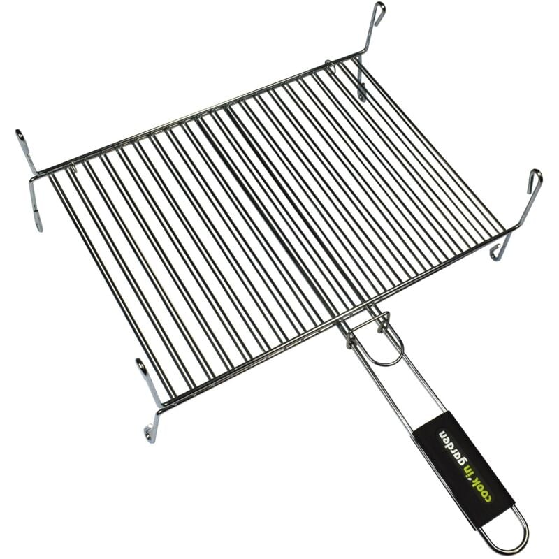 Garden Max - Grille de barbecue double 40 x 30 cm Cook'in Garden