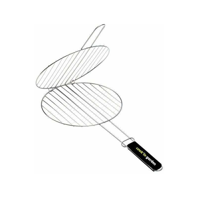 Grille de barbecue double ronde diamètre 37cm