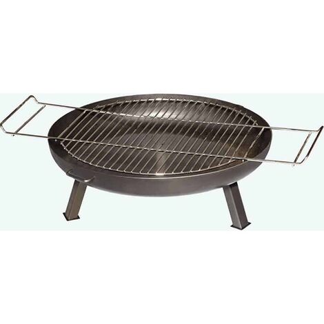 Grille brasero 60 à 80 cm en acier inoxydable 1,5 mm – Transforme en barbecue – Pour griller saucisses et viandes en plein air – Buschbeck