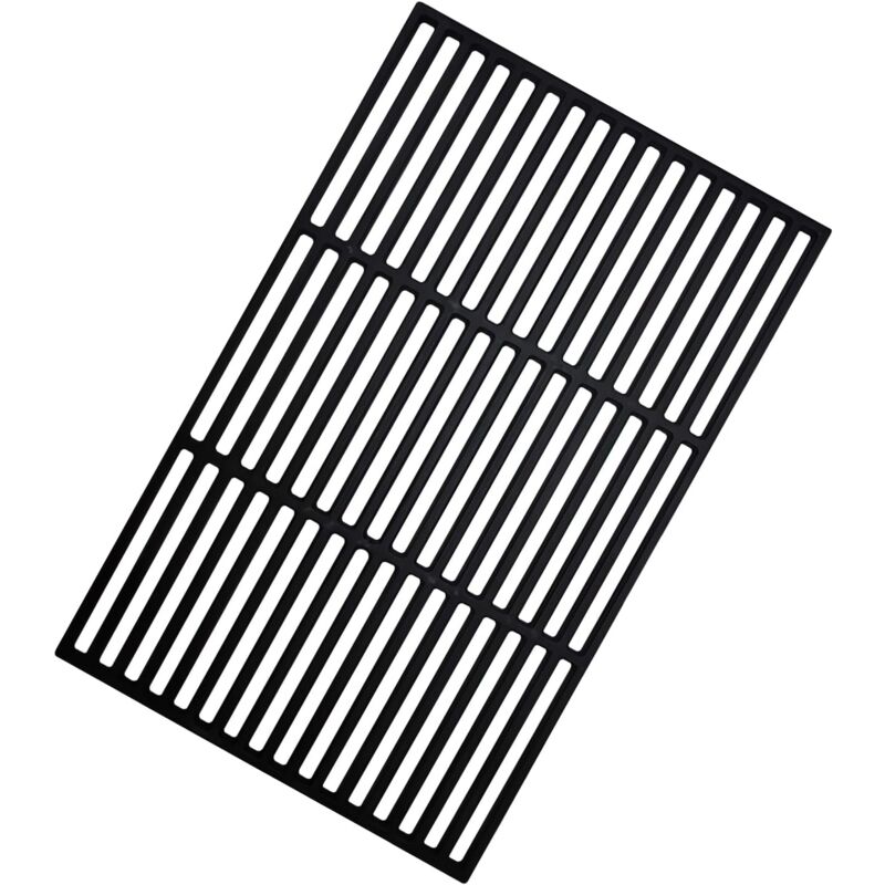 Grille de barbecue en fonte émaillée - 60 x 40 cm - Grille rectangulaire en fonte émaillée - Accessoire pour barbecue, barbecue à gaz, barbecue au