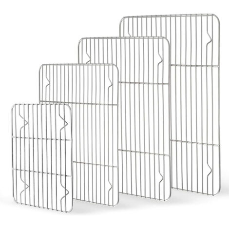 Grille de Barbecue et Dessert Double-Fonction - Rack de Cuisson et Séchage en Acier Inoxydable 304 Professionnel - Dimensions 24.5x18.5cm - Set de 2 Pièces