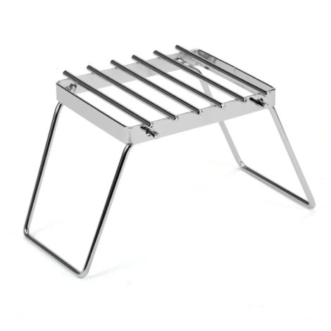 Grille de barbecue portable en titane avec pieds pliables, idéale pour les pique-niques en extérieur, le camping, la randonnée et l'escalade. Réchaud de table portable pour la cuisson des aliments.